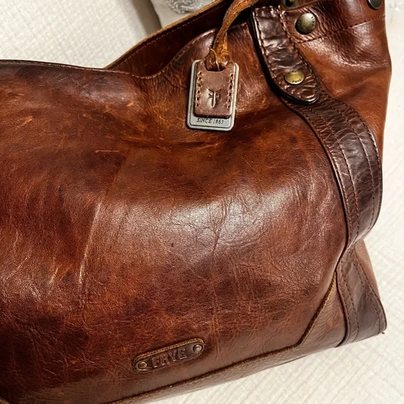 FRYE Melissa Purse or Tote Bag. Cognac Color - Picture 12 of 12